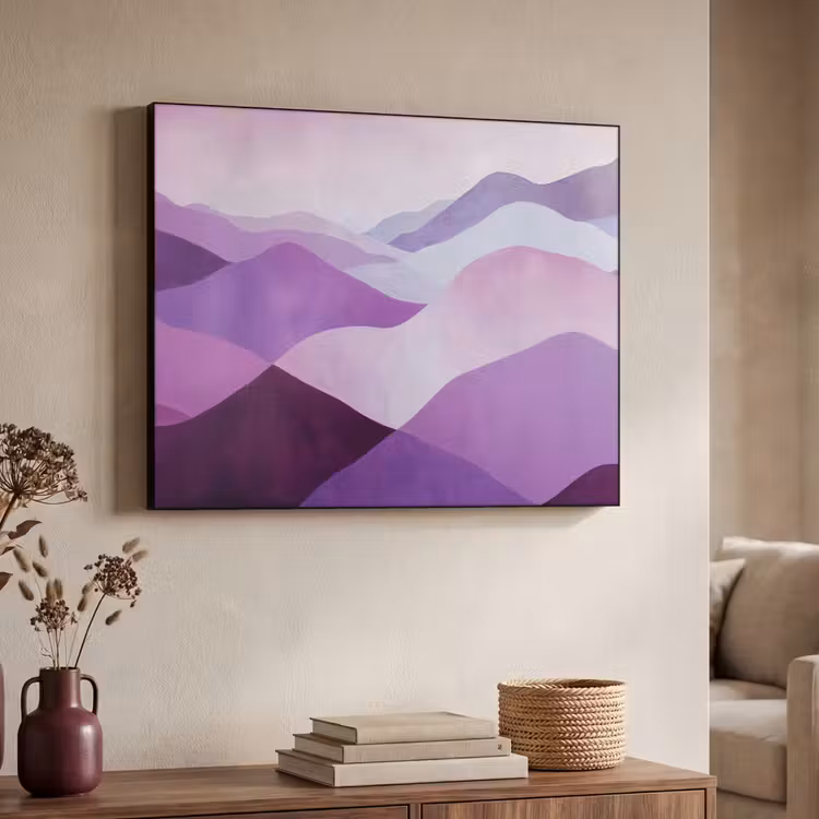Art Frame - Abstract - Heuvels - Landschap - Paars — 4