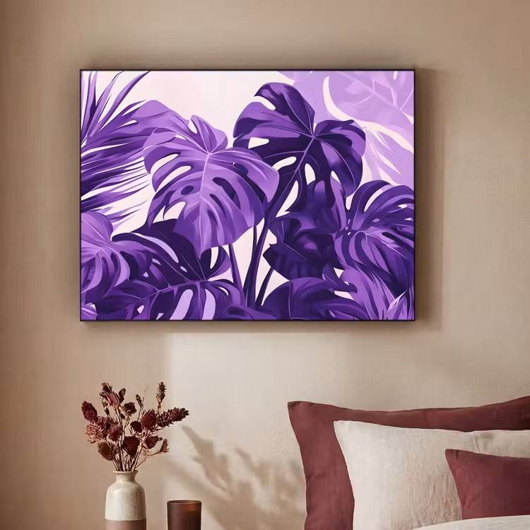 Art Frame - Bladeren - Paars - Tropisch - Abstract — 2