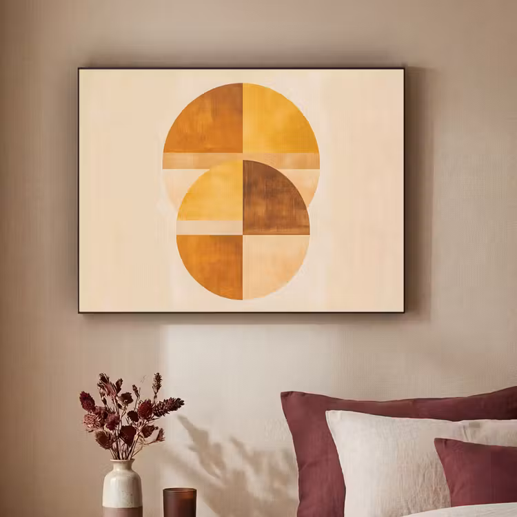 Art Frame - Cirkels - Geel - Minimalistisch — 2