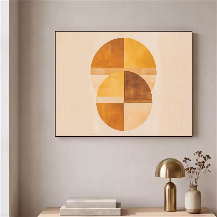 Art Frame - Cirkels - Geel - Minimalistisch — 3