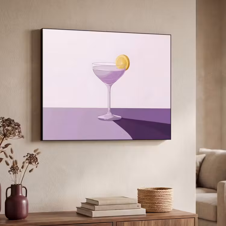 Art Frame - Cocktail - Paars - Minimalistisch - Citroen — 4