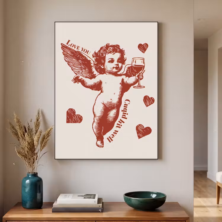 Art Frame - Cupido - Hartjes - Rood - Klassiek — 2