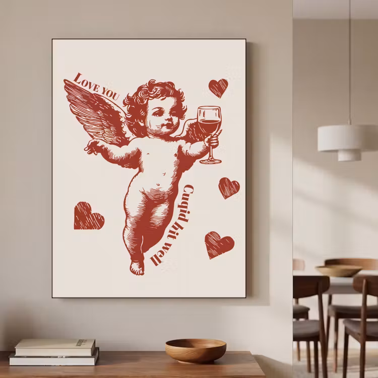 Art Frame - Cupido - Hartjes - Rood - Klassiek — 4