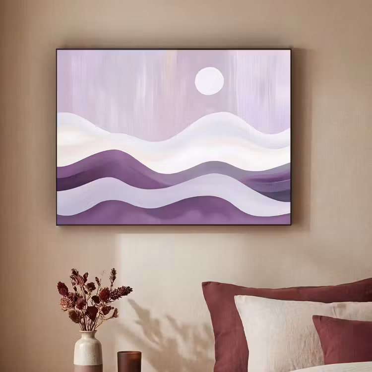 Art Frame - Golven - Heuvels - Abstract - Paars — 2