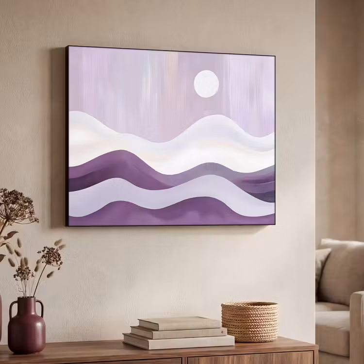 Art Frame - Golven - Heuvels - Abstract - Paars — 4