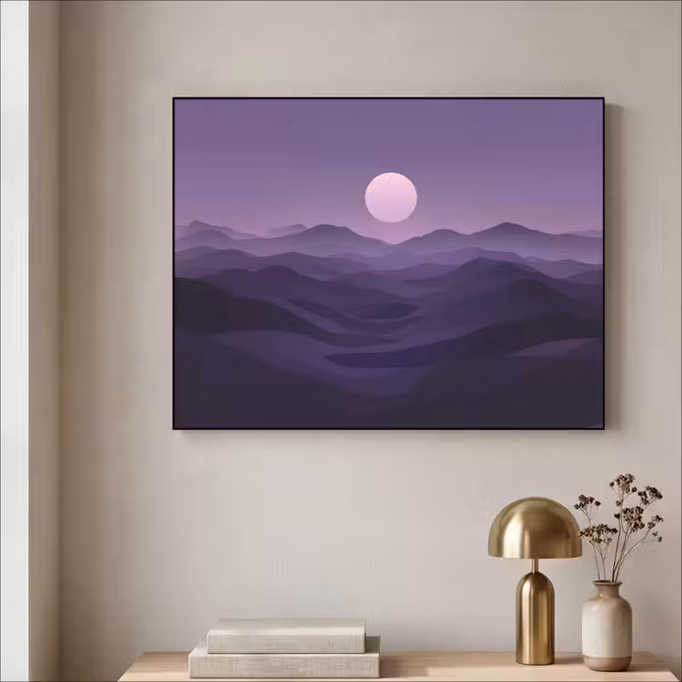 Art Frame - Heuvels - Paars - Mist - Zon — 3