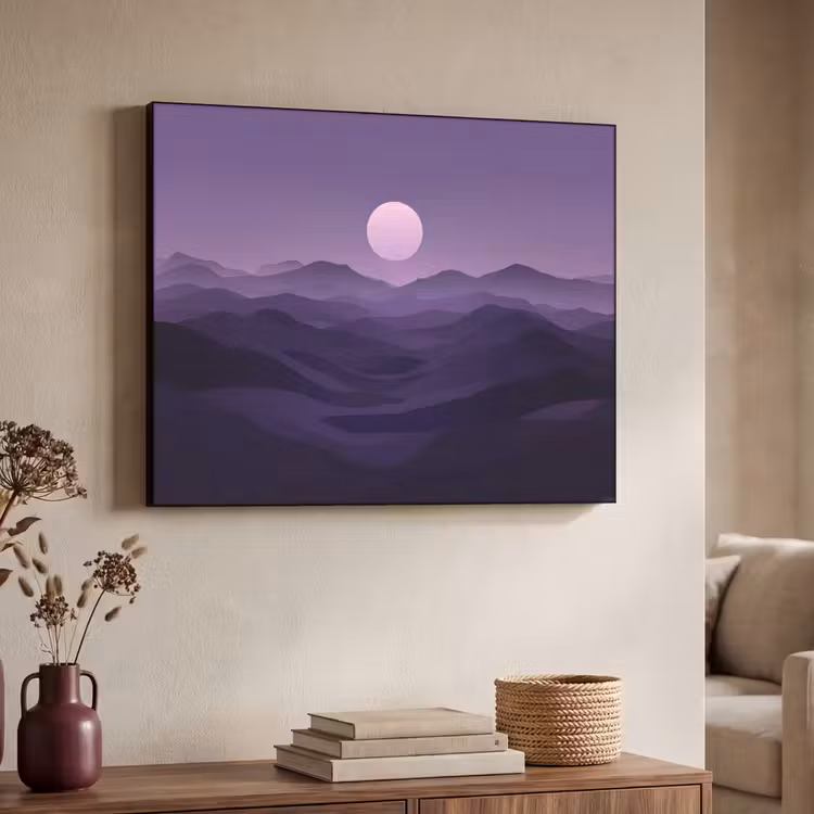 Art Frame - Heuvels - Paars - Mist - Zon — 4