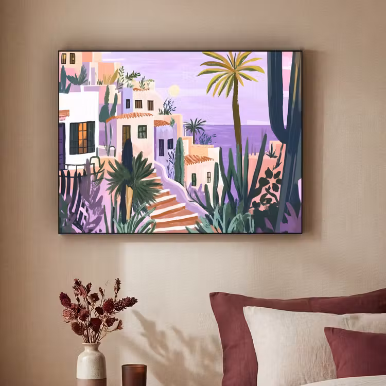 Art Frame - Huizen - Minimalistisch - Palmbomen - Kust — 2