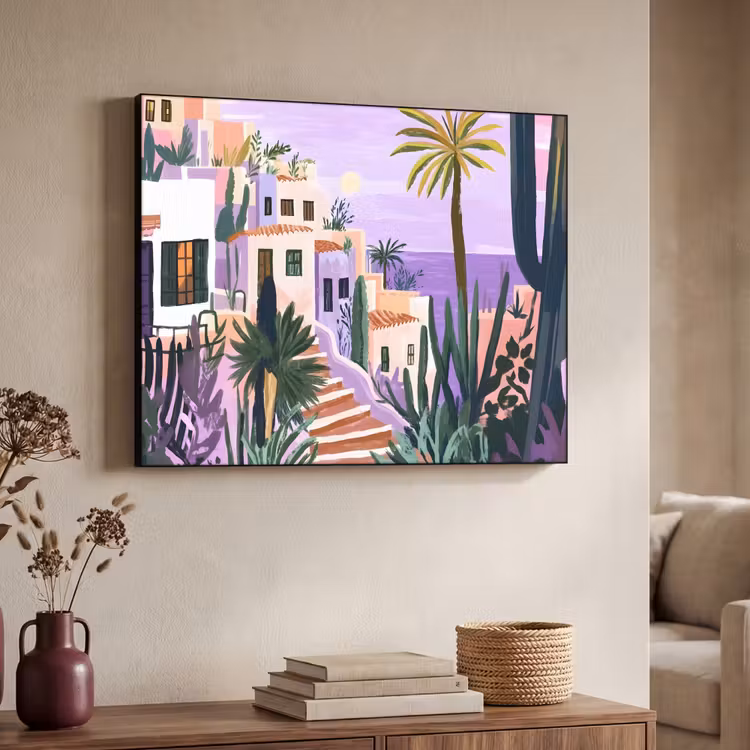 Art Frame - Huizen - Minimalistisch - Palmbomen - Kust — 4
