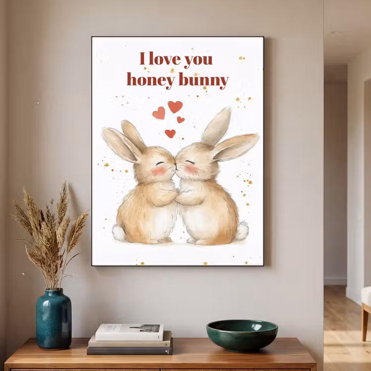 Art Frame - Liefde - Rood - konijn — 2