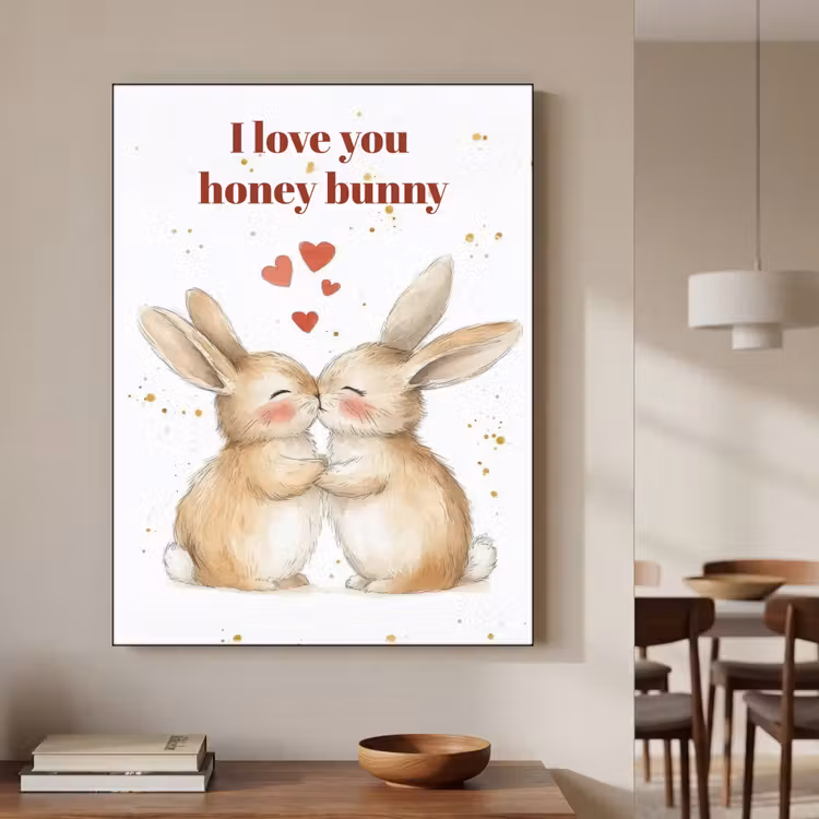 Art Frame - Liefde - Rood - konijn — 4