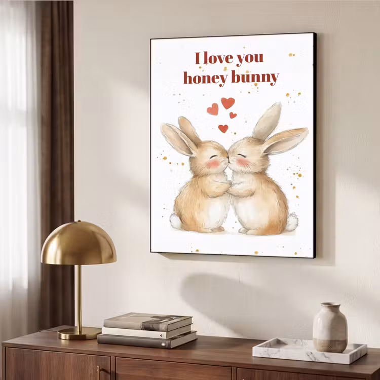 Art Frame - Liefde - Rood - konijn — 7