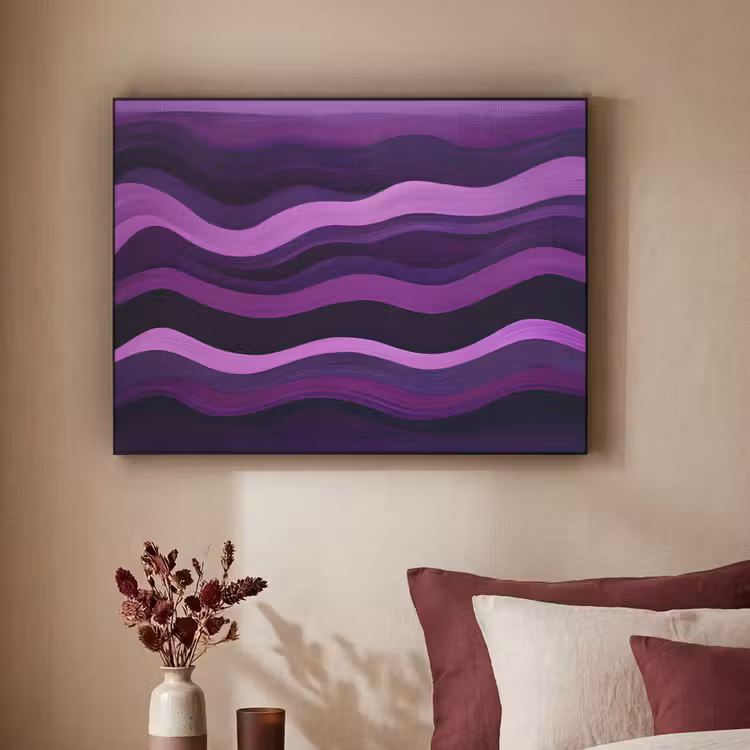Art Frame - Lijnen - Golven - Paars - Abstract — 2