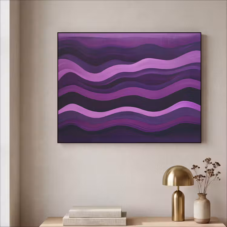 Art Frame - Lijnen - Golven - Paars - Abstract — 3