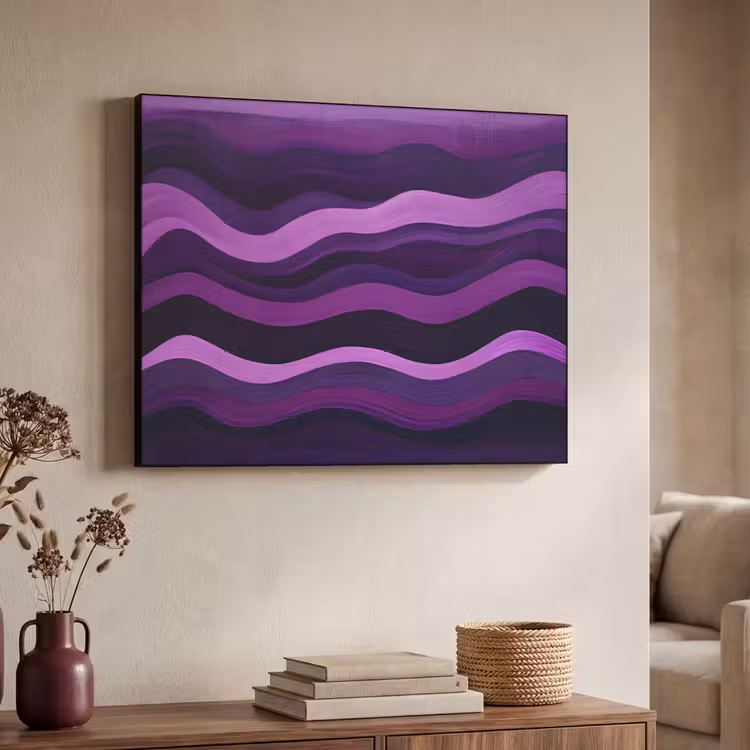 Art Frame - Lijnen - Golven - Paars - Abstract — 4