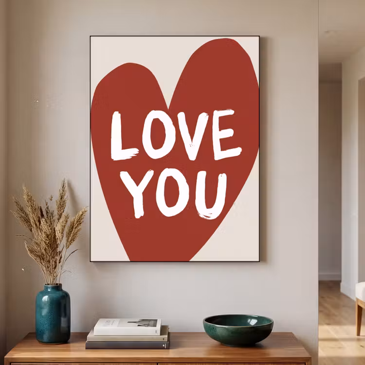 Art Frame - Loveyou - Hart - Rood — 2