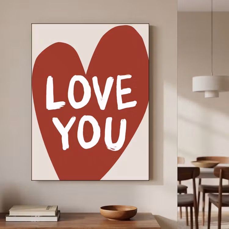 Art Frame - Loveyou - Hart - Rood — 4