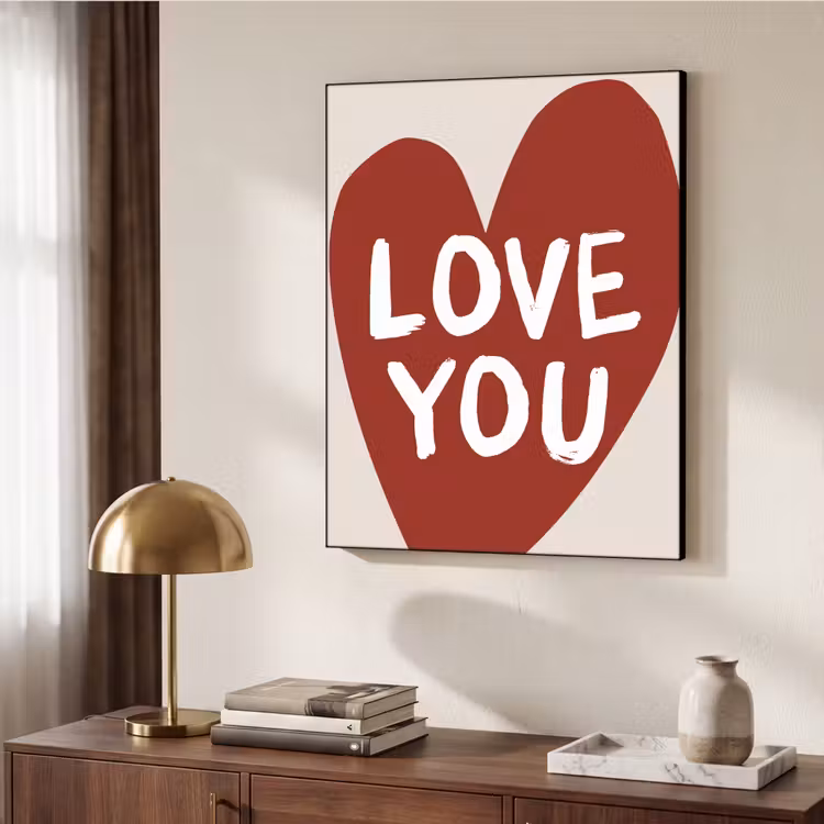 Art Frame - Loveyou - Hart - Rood — 7