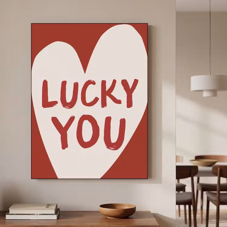 Art Frame - Lucky - Hart - Rood — 5
