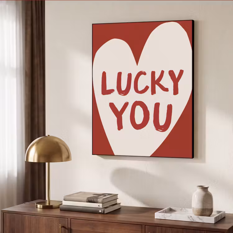 Art Frame - Lucky - Hart - Rood — 7