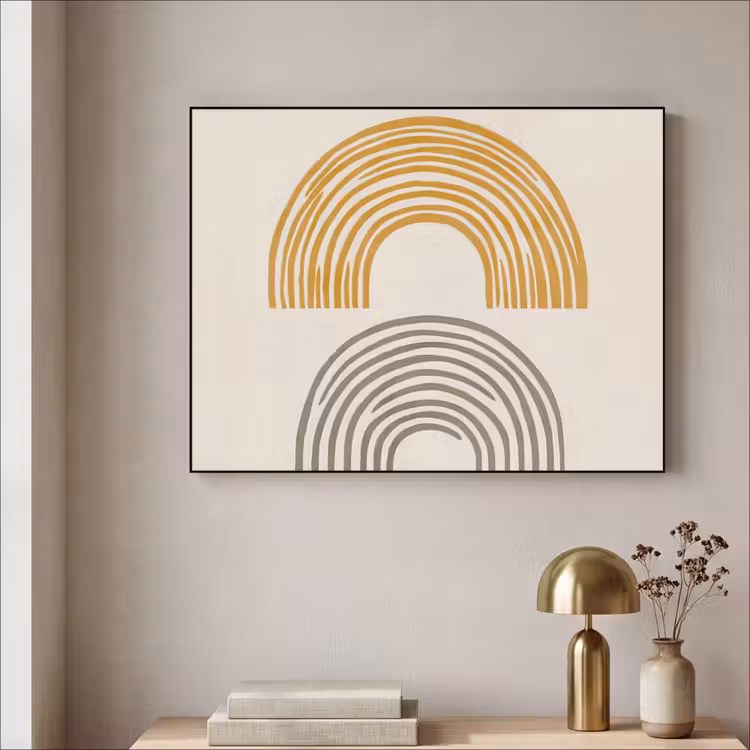 Art Frame - Bogen - Lijnen - Oranje - Minimalistisch — 3
