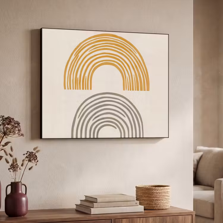 Art Frame - Bogen - Lijnen - Oranje - Minimalistisch — 4