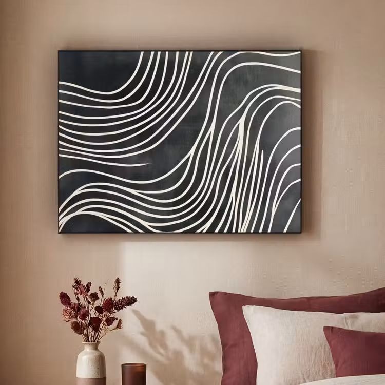 Art Frame - Lijnen - Patroon - Abstract - Wit — 2