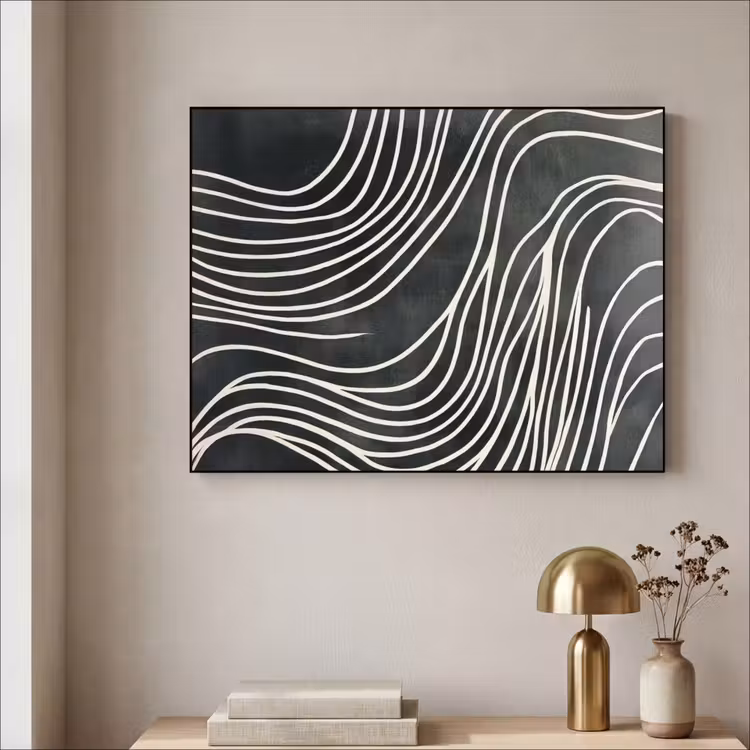 Art Frame - Lijnen - Patroon - Abstract - Wit — 3