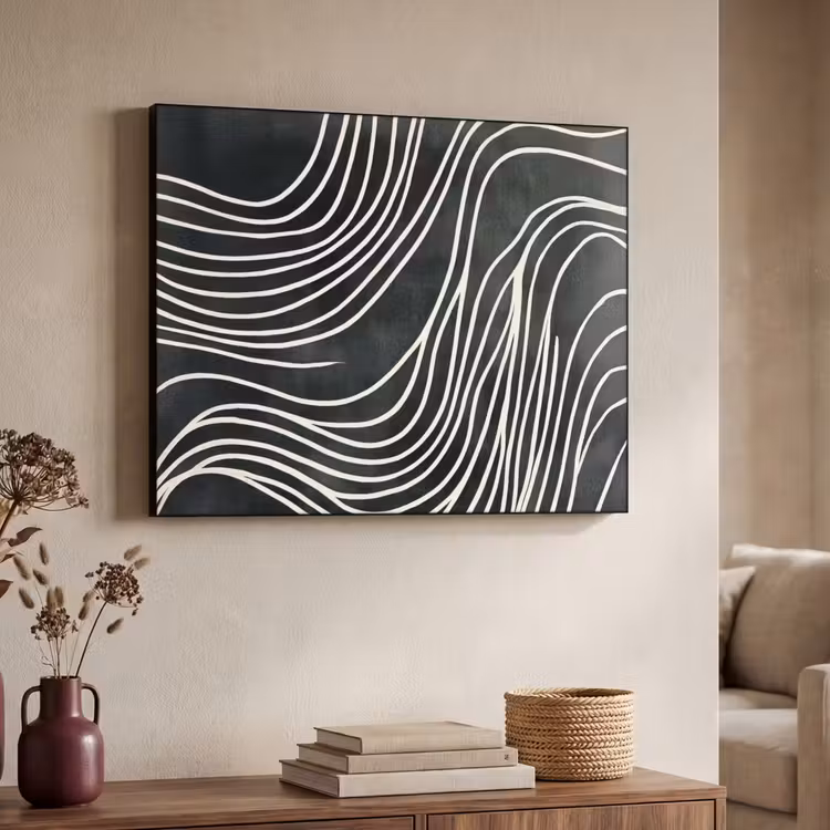Art Frame - Lijnen - Patroon - Abstract - Wit — 4