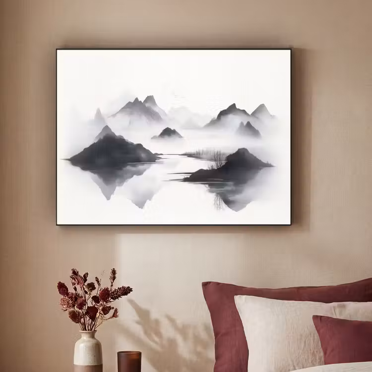 Art Frame - Bergen - Mistig - Water - Wit — 2