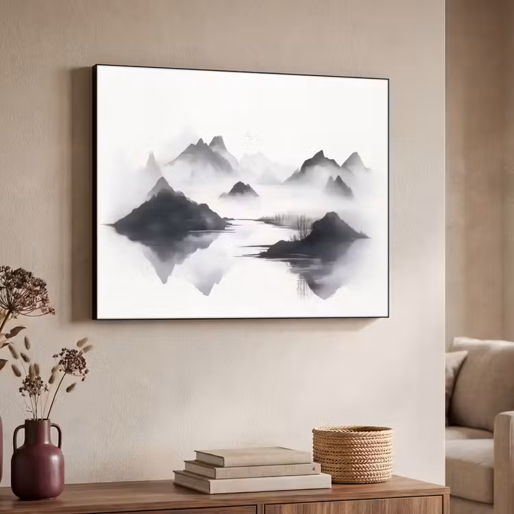 Art Frame - Bergen - Mistig - Water - Wit — 4