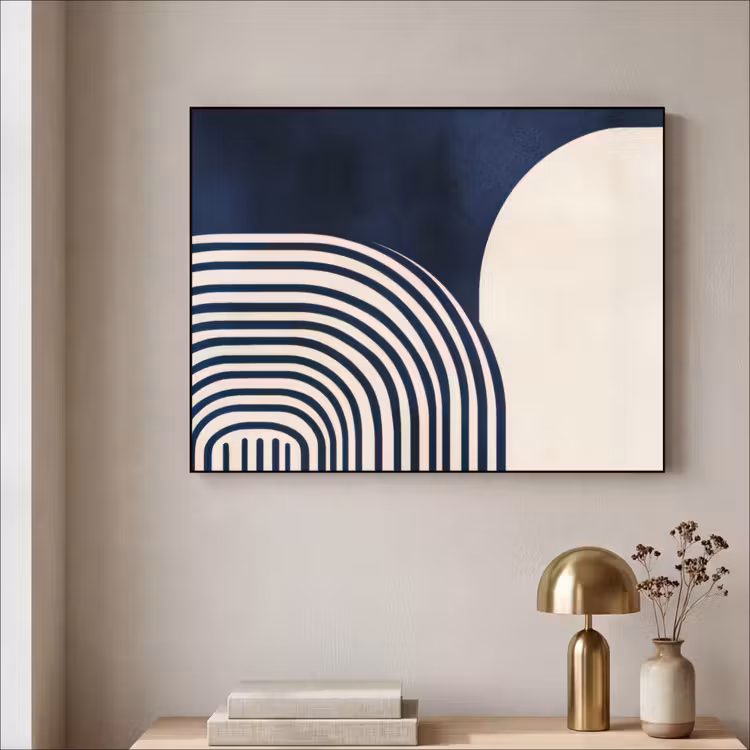 Art Frame - Donkerblauw - Abstract - Lijnen — 3