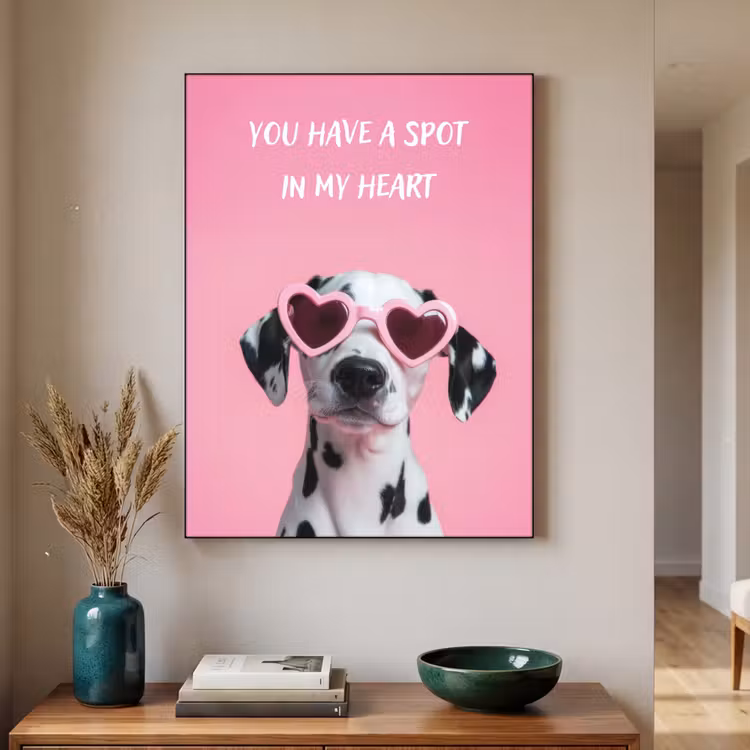 Art Frame - Hartjes - Hond - Valentijn - Roze — 2