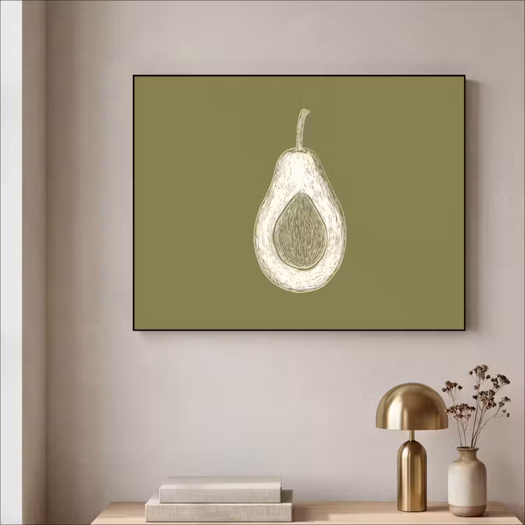 Art Frame - Avocado - Minimalistisch - Illustratie - Groen — 3