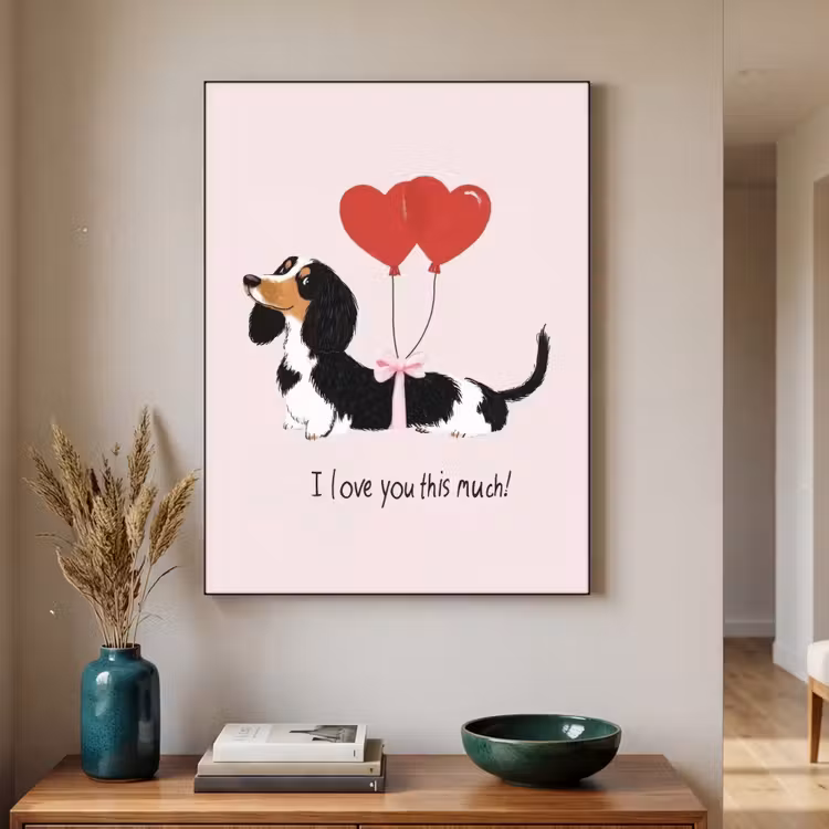 Art Frame - Hond - Teckel - Valentijn - Love — 2