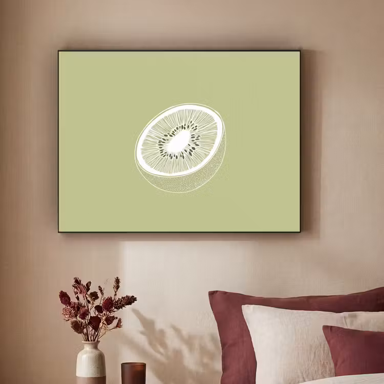Art Frame - Kiwi - Lijntekening - Minimalistisch - Groen — 2