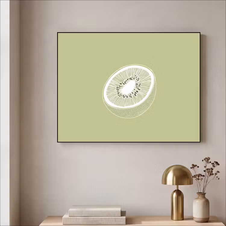 Art Frame - Kiwi - Lijntekening - Minimalistisch - Groen — 3