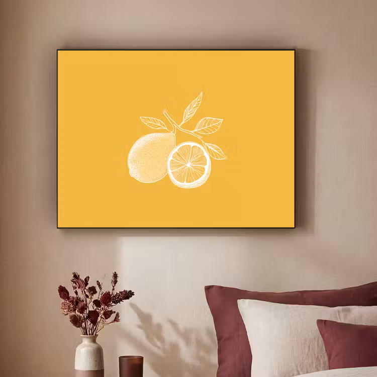 Art Frame - Citroenen - Illustratie - Minimalistisch - Geel — 2