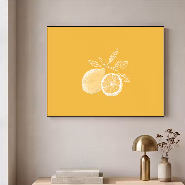 Art Frame - Citroenen - Illustratie - Minimalistisch - Geel — 3