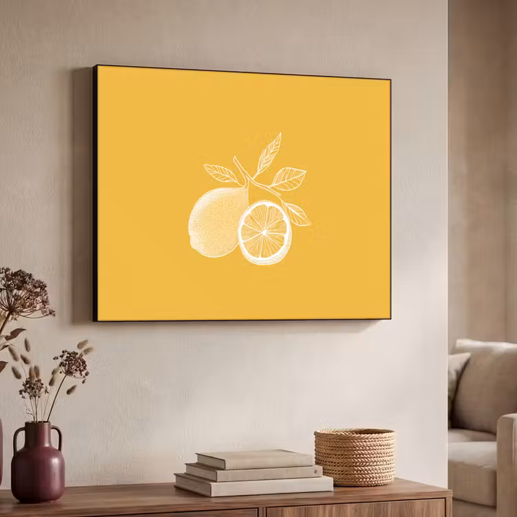Art Frame - Citroenen - Illustratie - Minimalistisch - Geel — 4