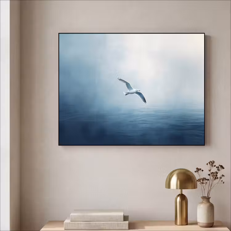 Art Frame - Meeuw - Wit - Zee - Mistig — 3
