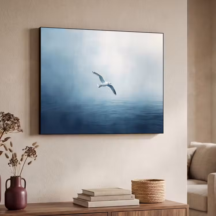Art Frame - Meeuw - Wit - Zee - Mistig — 4