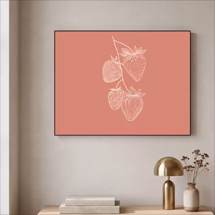 Art Frame - Minimalistisch - Illustratie - Aardbei - Tak — 3