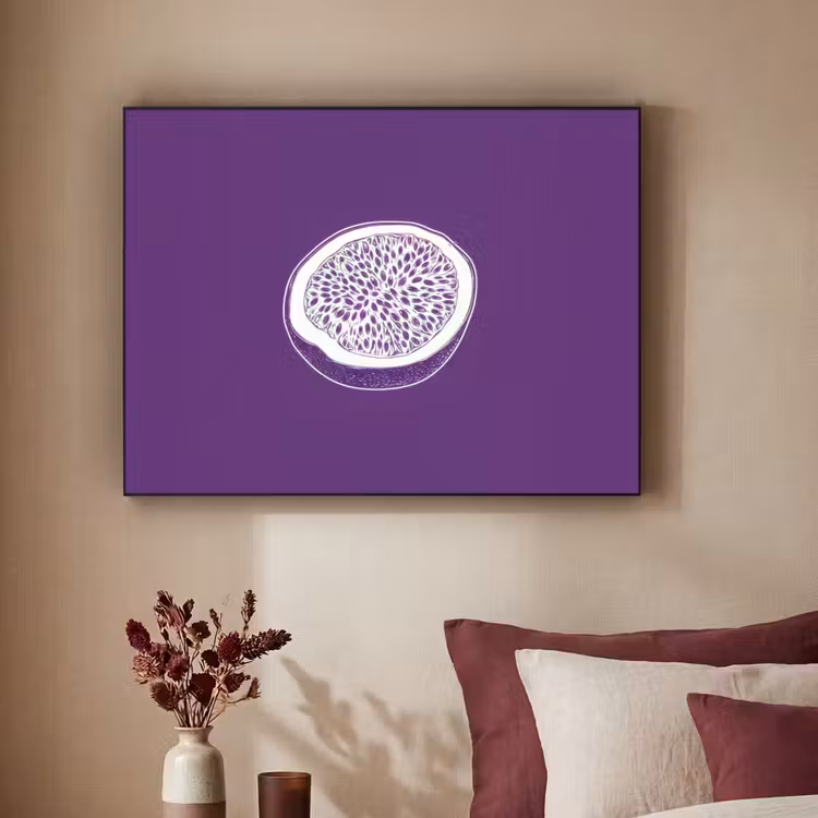 Art Frame - Passievrucht - Zaadjes - Paars - Minimalistisch — 2