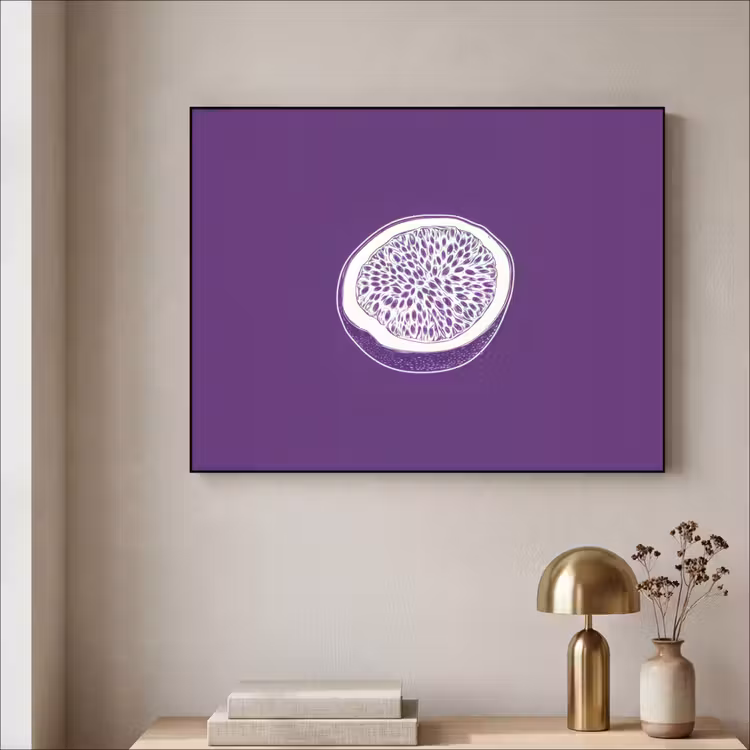 Art Frame - Passievrucht - Zaadjes - Paars - Minimalistisch — 3
