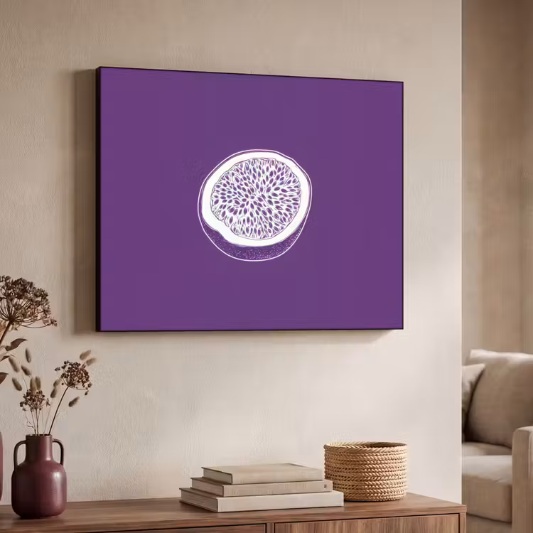 Art Frame - Passievrucht - Zaadjes - Paars - Minimalistisch — 4
