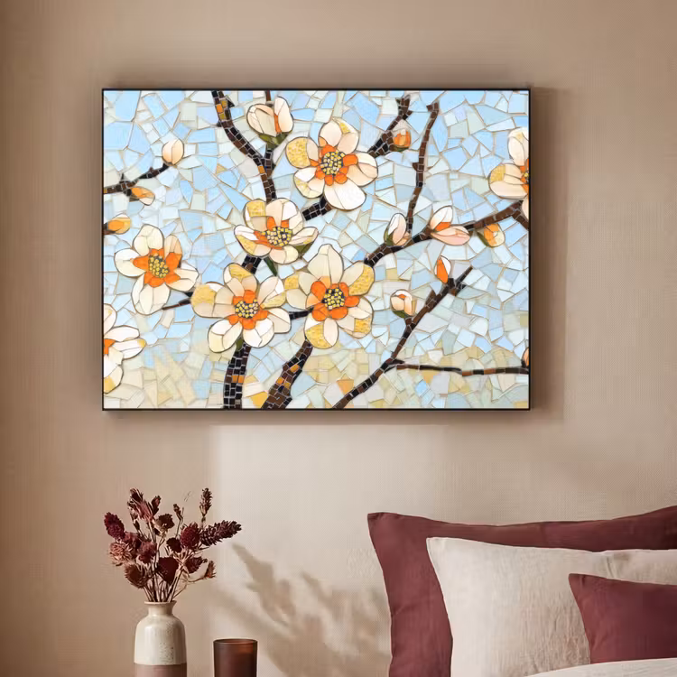 Art Frame - Bloesems - Wit - Mozaïek - Tak — 2