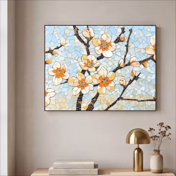Art Frame - Bloesems - Wit - Mozaïek - Tak — 3