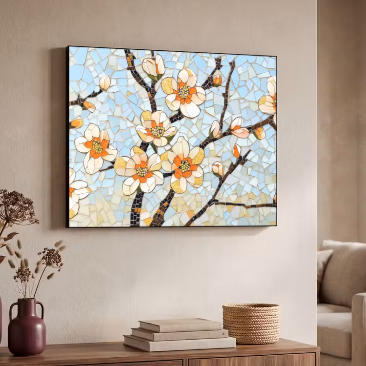 Art Frame - Bloesems - Wit - Mozaïek - Tak — 4