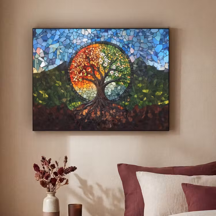 Art Frame - Boom - Seizoenen - Mozaïek - Bergen — 2